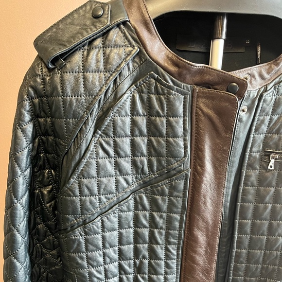 L.A.M.B. leather bomber jacket -black - Picture 8 of 14